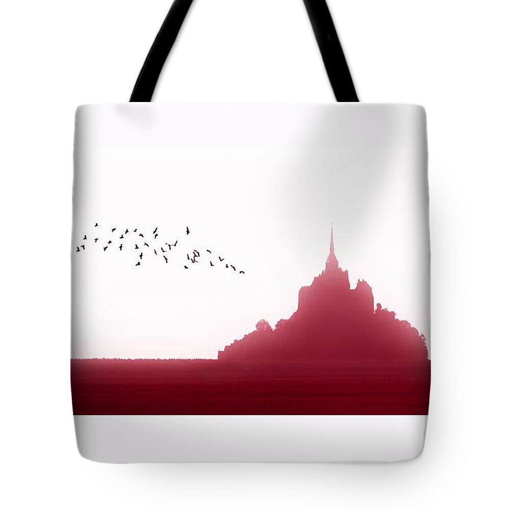 Mont Saint Michel Tote Bag featuring the photograph Mont Saint-Michel Fantasy by Joe Bonita