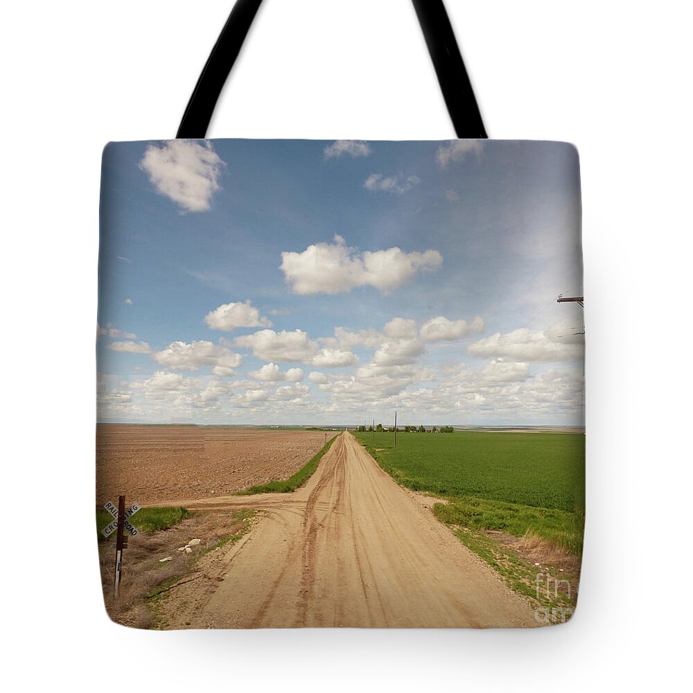 Montana Tote Bag featuring the photograph Montana train view by Paula Joy Welter