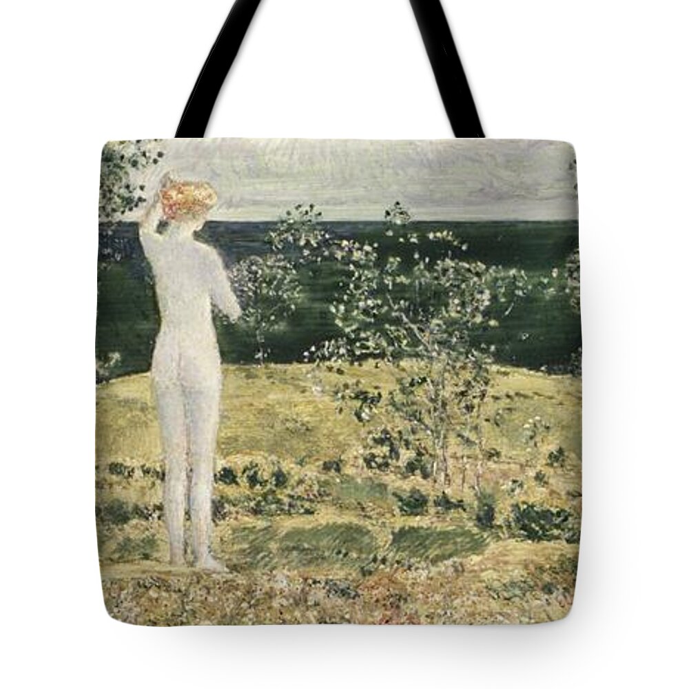 Frederick Childe Hassam (american Tote Bag featuring the painting Montauk by Frederick