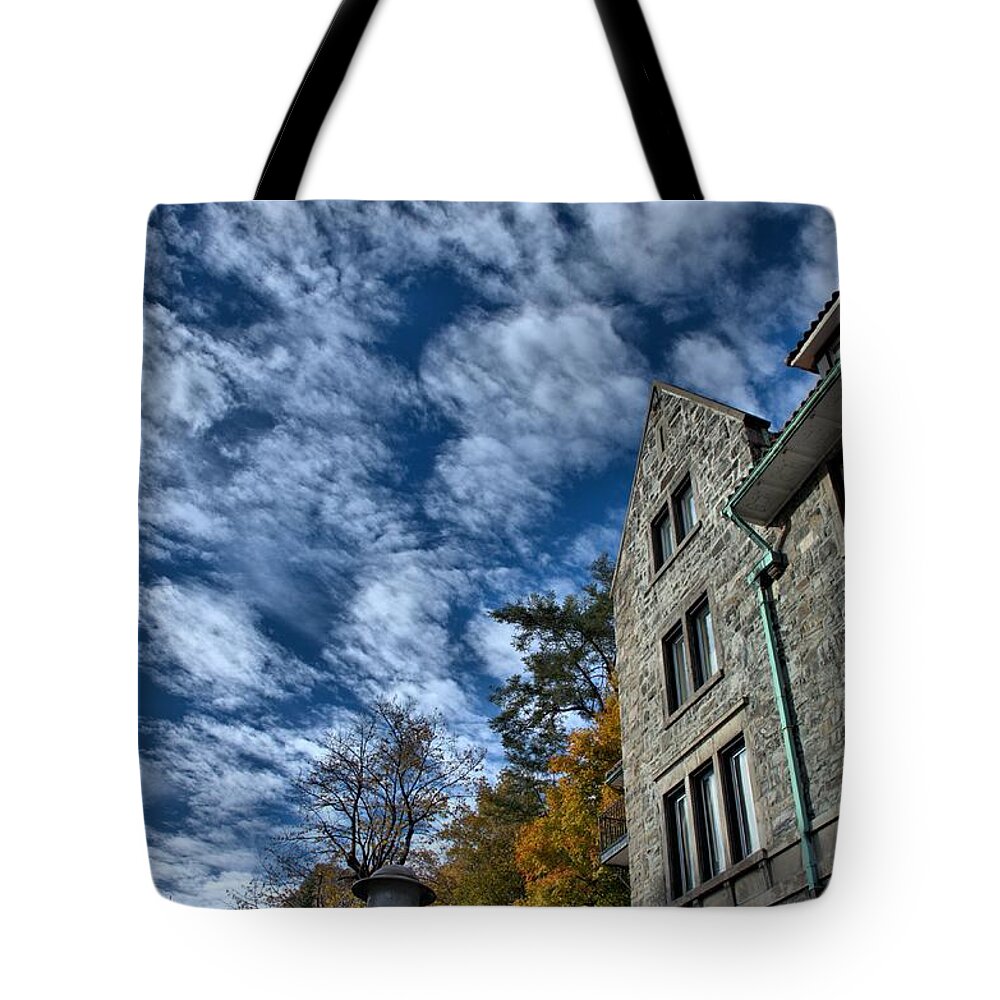 Montreal Tote Bag featuring the photograph Montreal Redpath Crescent by Steven Richman