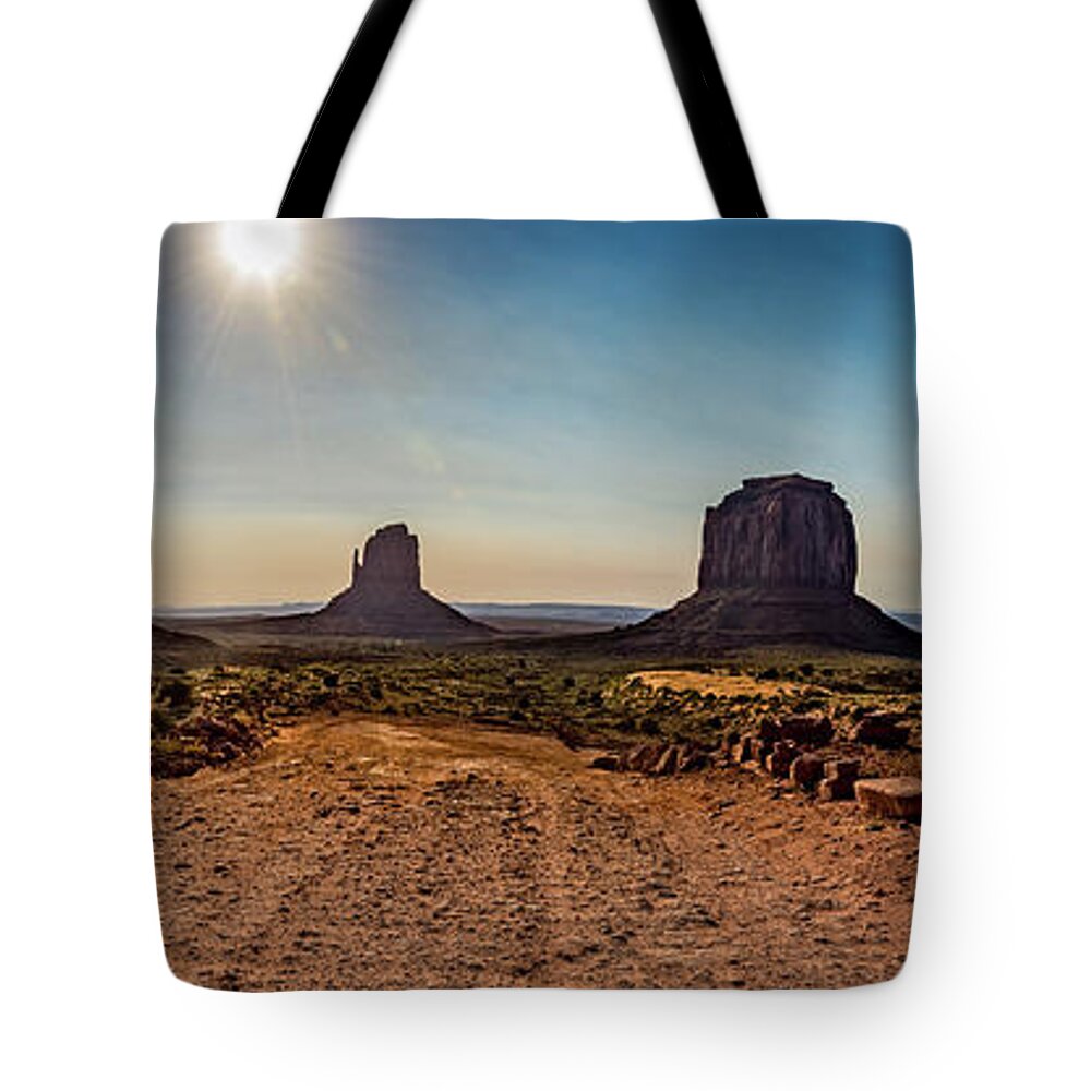 Monument Valley Tote Bag featuring the photograph Monument Valley by Phil Abrams