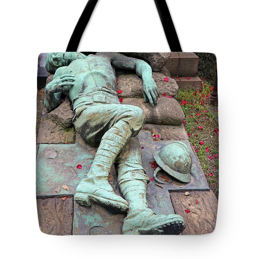 Milan Tote Bag featuring the photograph Monumental Cemetery in Milan 7856 by Jack Schultz