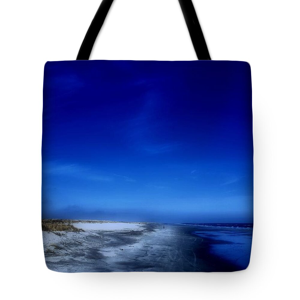 Jersey Shore Tote Bag featuring the photograph Mood Of A Beach Evening - Jersey Shore by Angie Tirado
