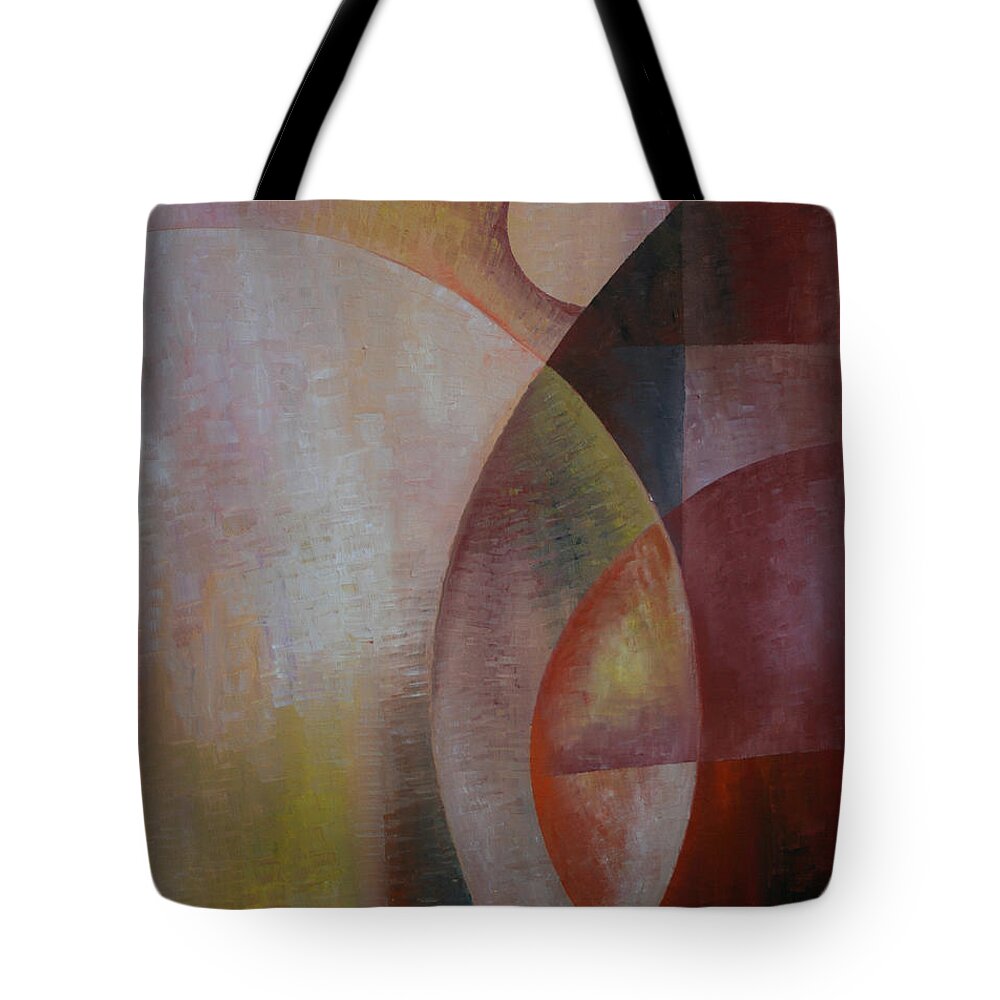 Moon And Shadows Tote Bag featuring the painting Moon and Shadows by Obi-Tabot Tabe