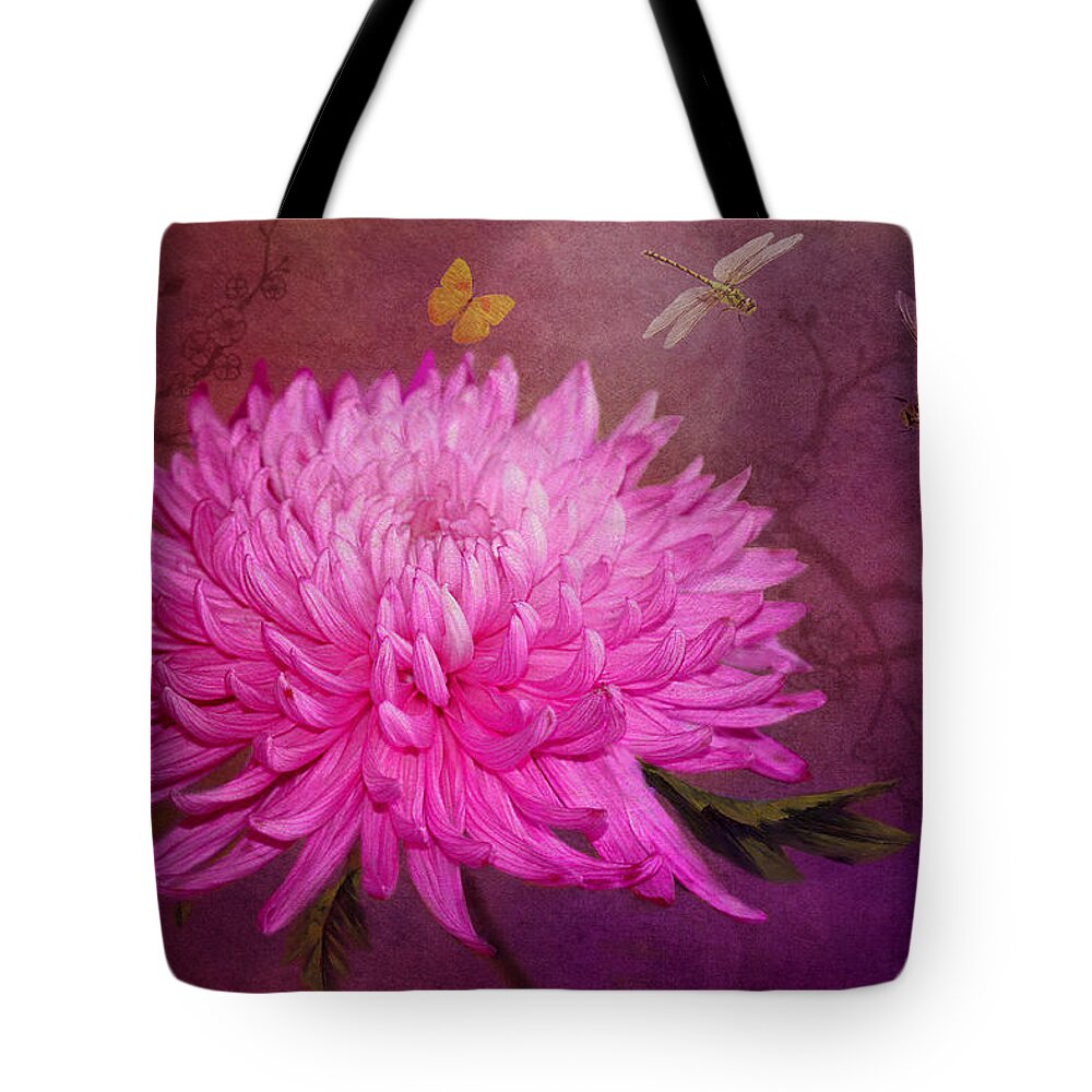 Chrysanthemum Tote Bag featuring the photograph Moondance by Marina Kojukhova