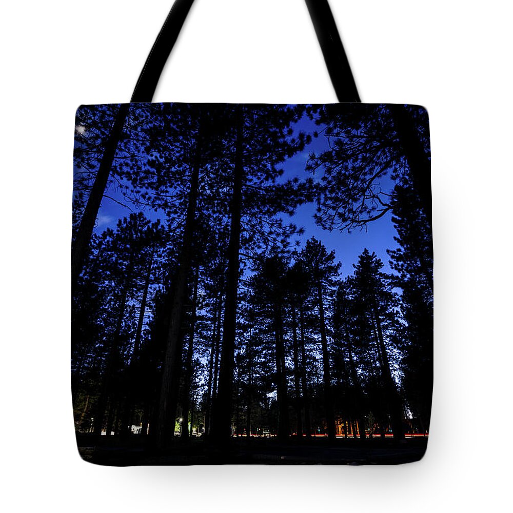 California Tote Bag featuring the photograph Moonrise in the Woods by Margaret Pitcher