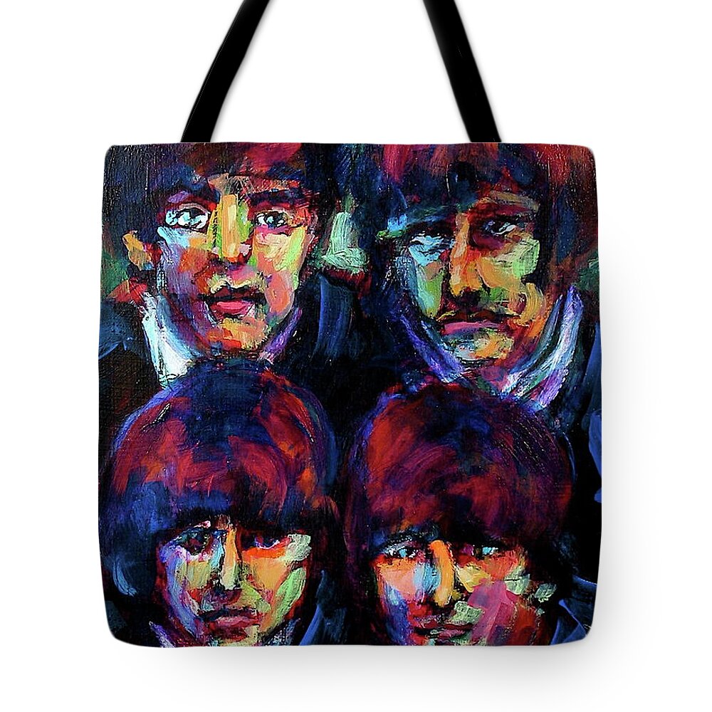 Painting Tote Bag featuring the painting Mop Tops by Les Leffingwell