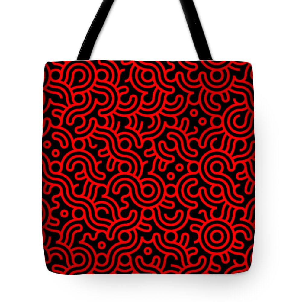 Paths Tote Bag featuring the digital art More Paths IVc by Robert Krawczyk