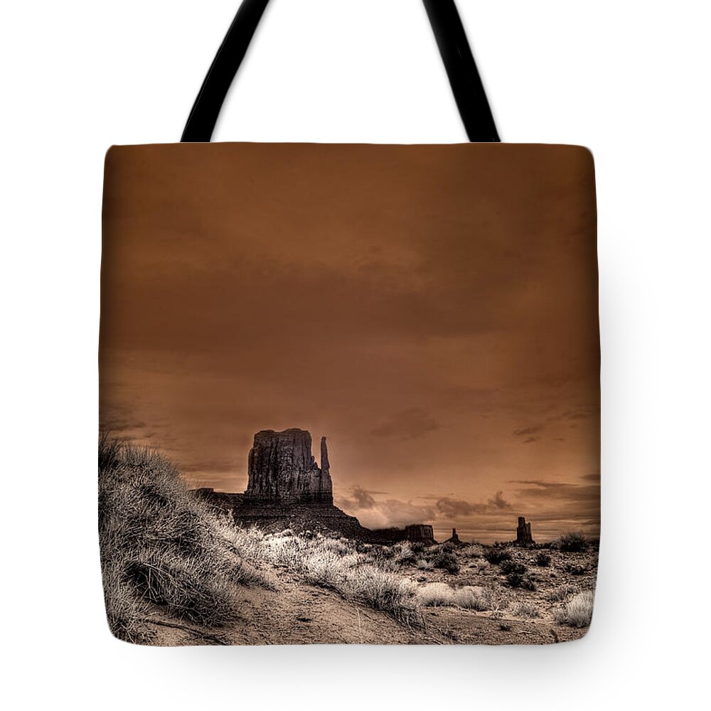 Mormon Tea And Mittens Tote Bag featuring the digital art Mormon Tea and Mittens by William Fields