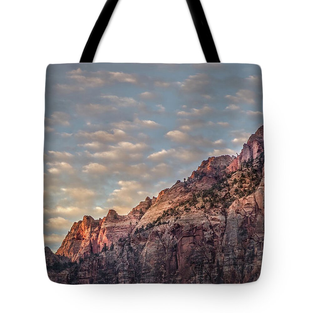 Mountain Tote Bag featuring the photograph Morning Clouds by James Woody