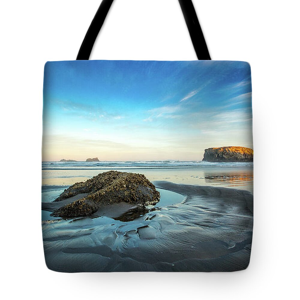 Bandon Tote Bag featuring the photograph Morning Comes by Walt Baker