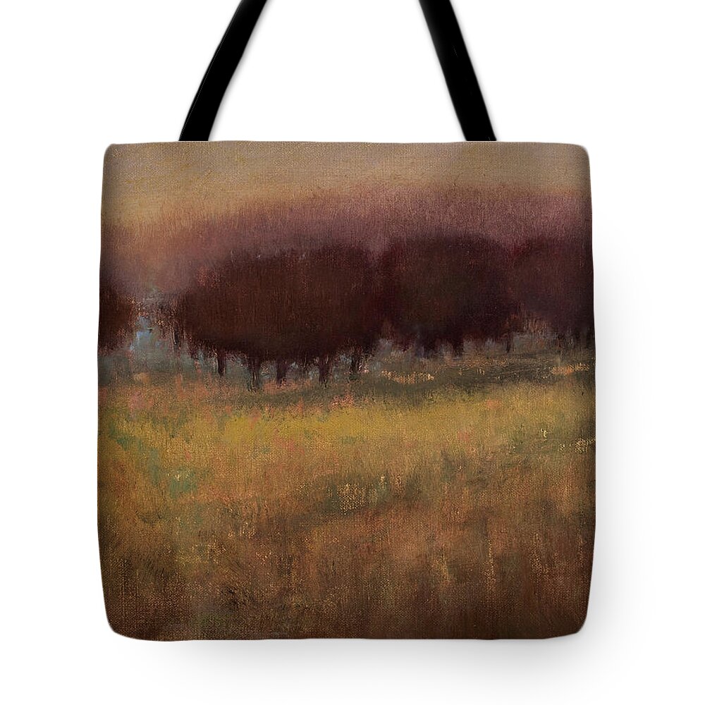 Landscape Tote Bag featuring the painting Morning Dance by Donald Darst