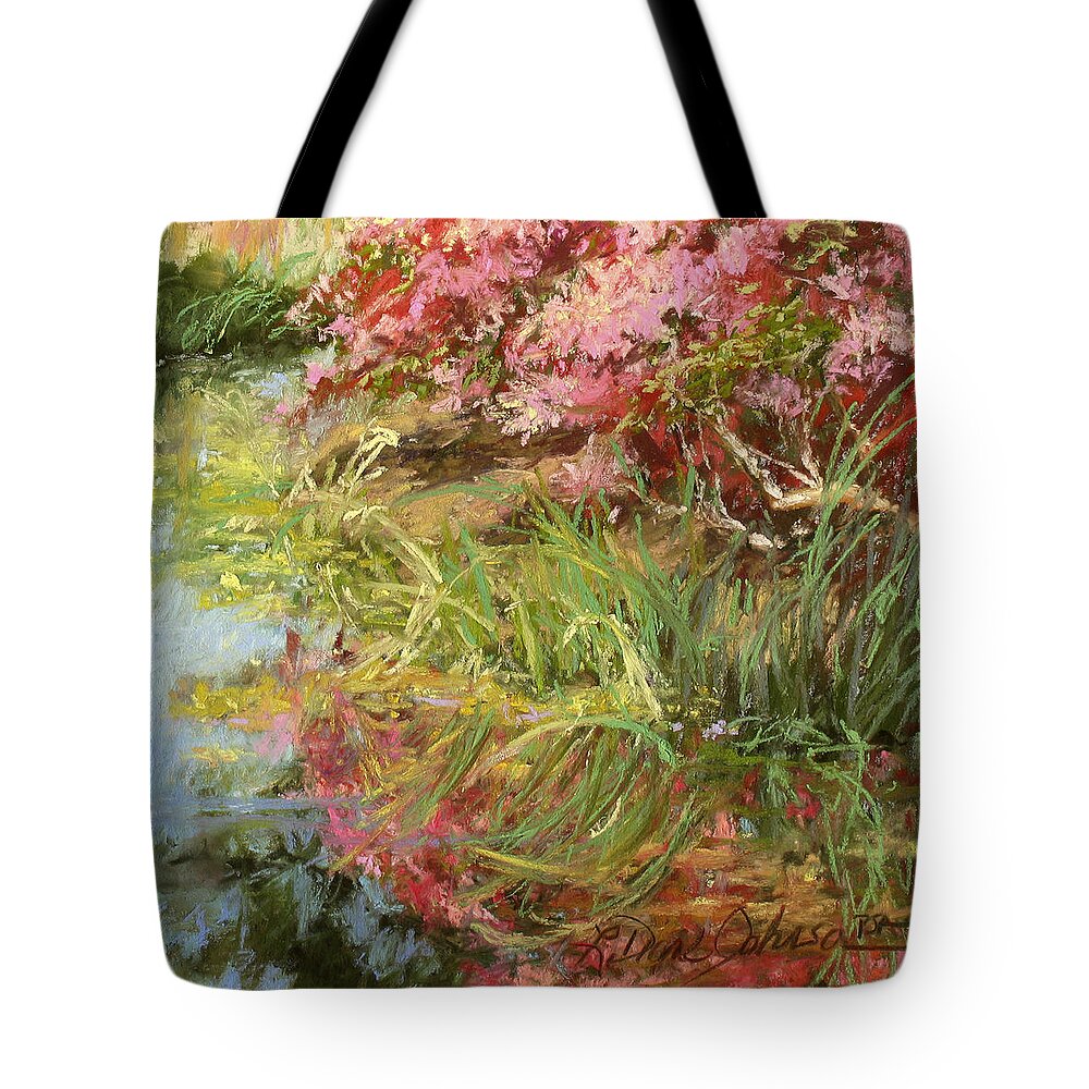 Impressionism Tote Bag featuring the pastel Morning Festival by L Diane Johnson