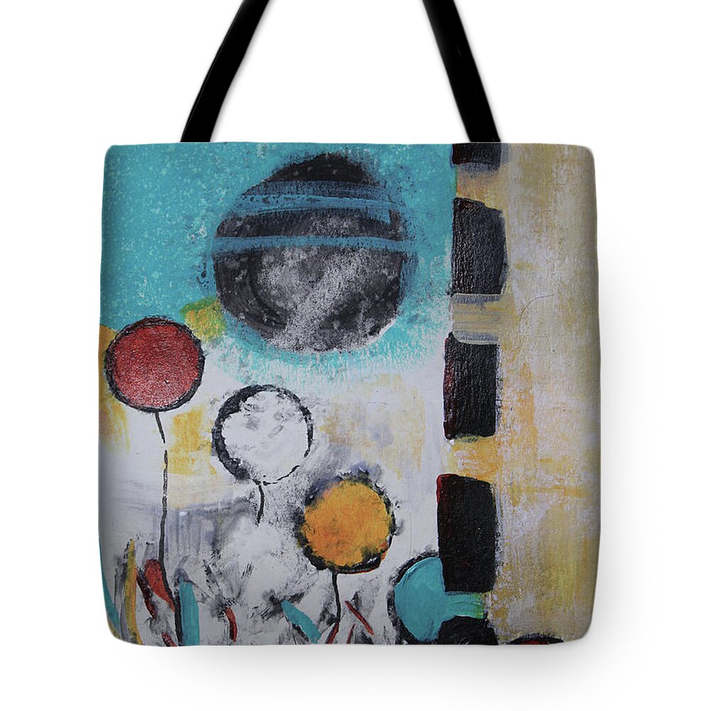 Flowers Tote Bag featuring the mixed media Morning Flowers by April Burton