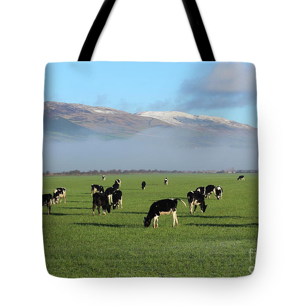 Donegal On Your Wall Tote Bag featuring the photograph Morning Fog Donegal Ireland by Eddie Barron