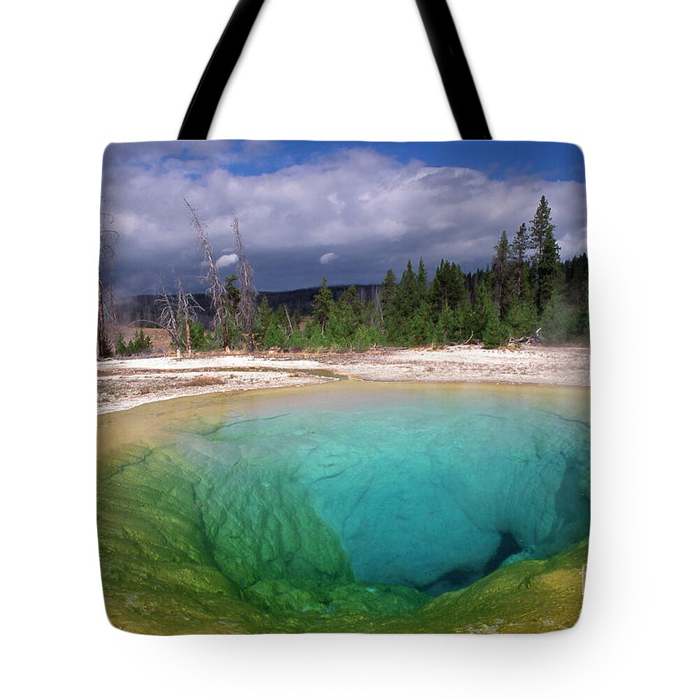 Thermal Pool Tote Bag featuring the photograph Morning Glory Pool, Wyoming, USA by Kevin Shields