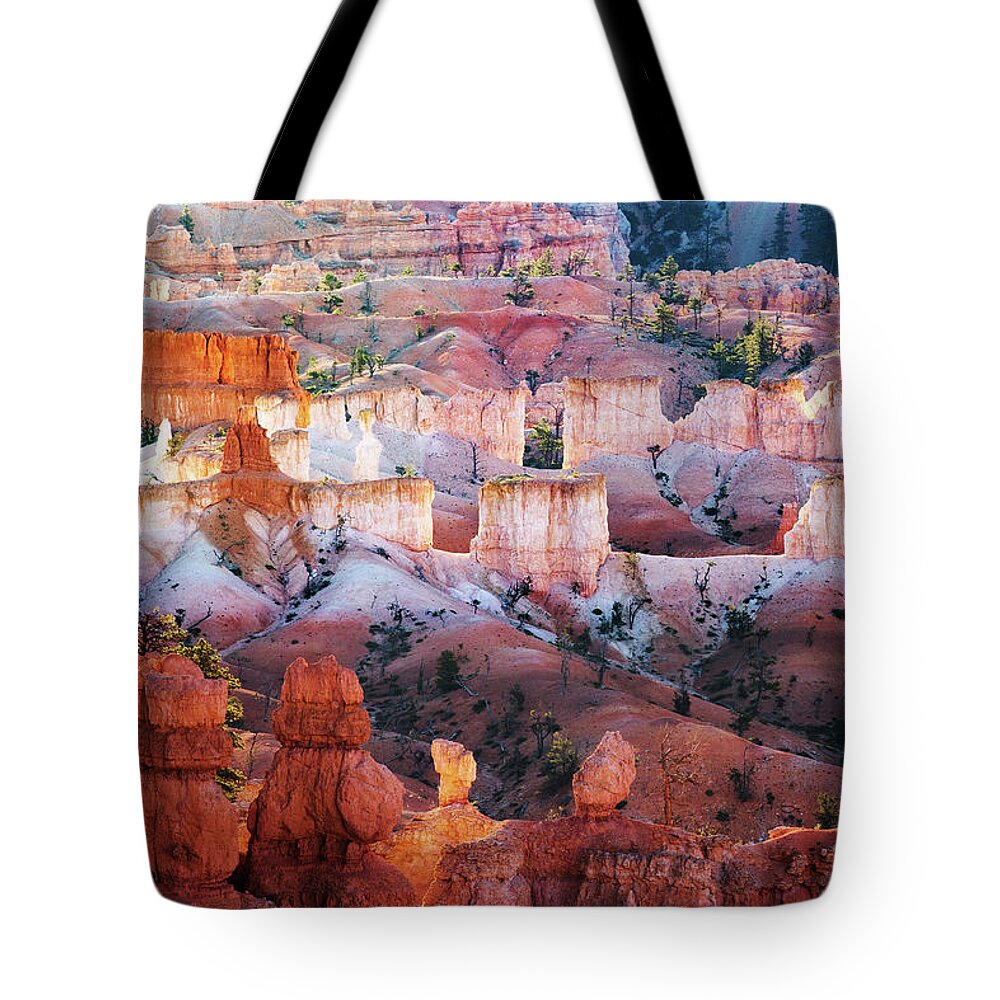 American Tote Bag featuring the photograph Morning Glow in Bryce Canyon by Alex Mironyuk