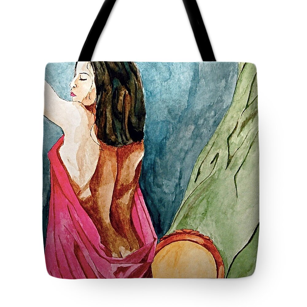 Nudes Women Tote Bag featuring the painting Morning Light by Herschel Fall
