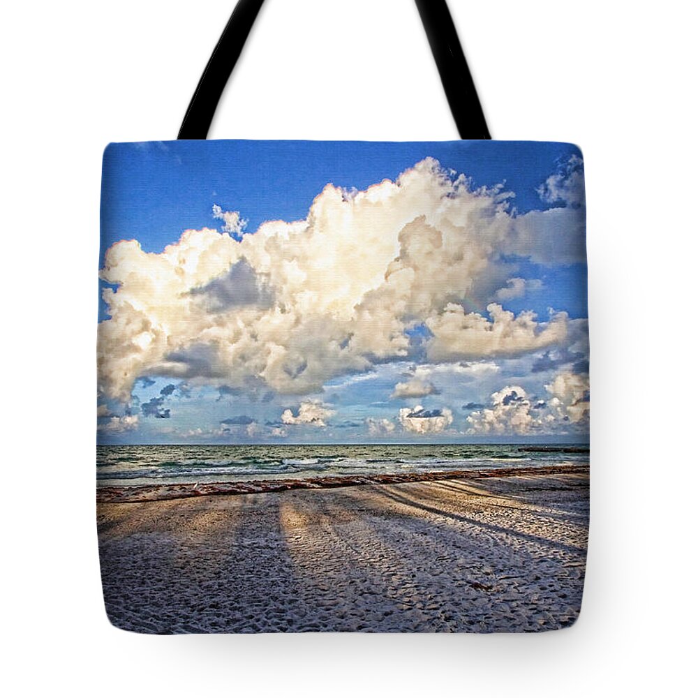 Anna Maria Island Florida Tote Bag featuring the photograph Morning Shadows by HH Photography of Florida