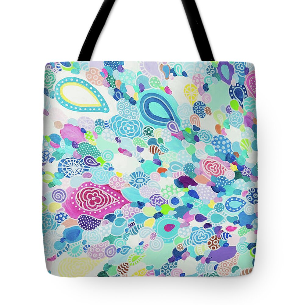 Pattern Art Tote Bag featuring the painting Morning Tide by Beth Ann Scott