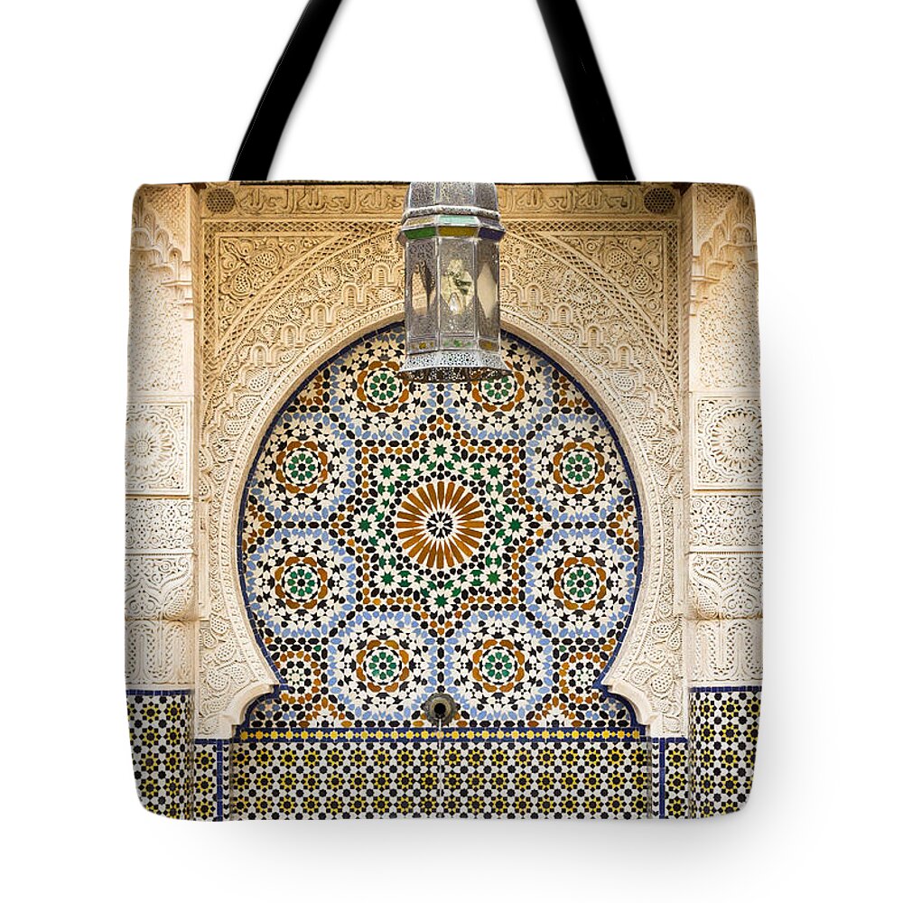 Africa Tote Bag featuring the photograph Moroccan fountain by Tom Gowanlock
