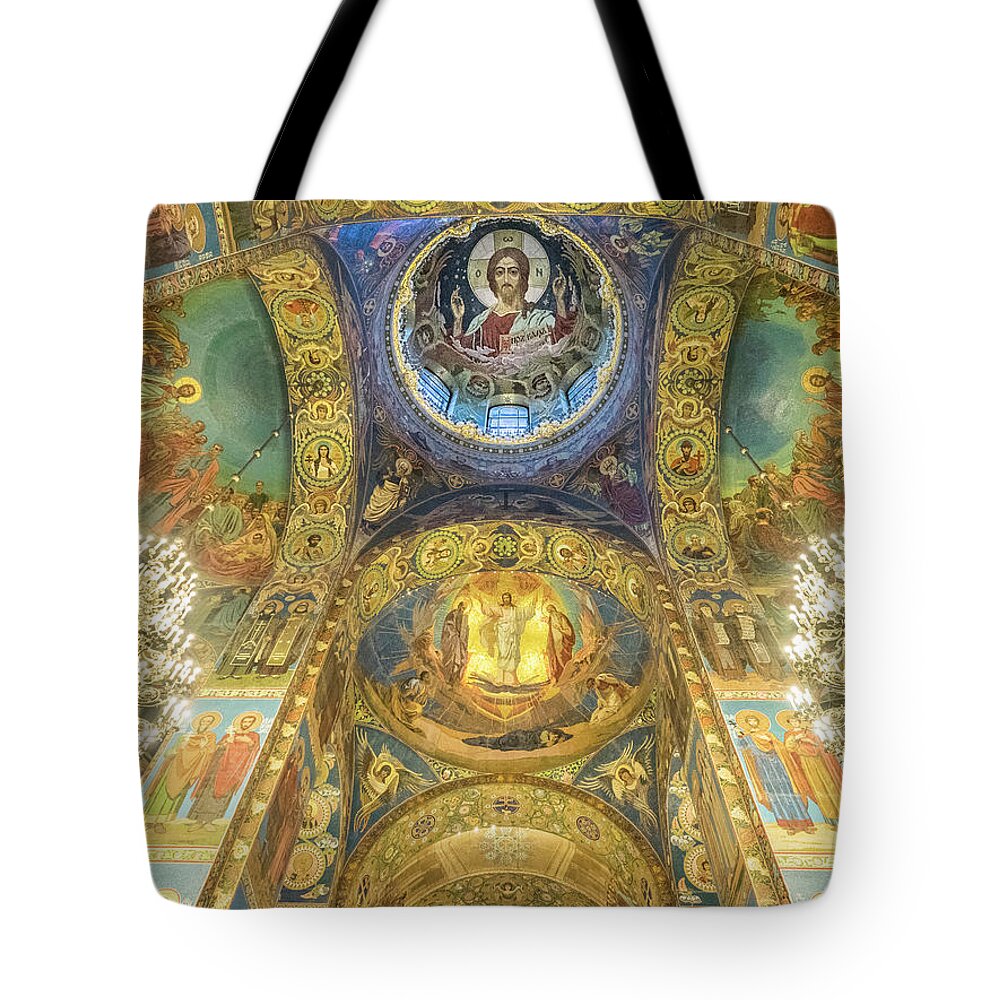Europe Tote Bag featuring the photograph Mosaic marvel -St.Petersburg. by Usha Peddamatham