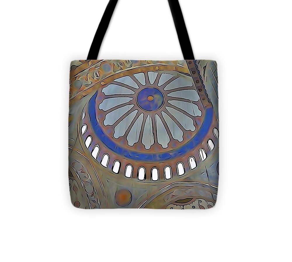 Mosque Tote Bag featuring the photograph Mosque Dome by Lisa Dunn