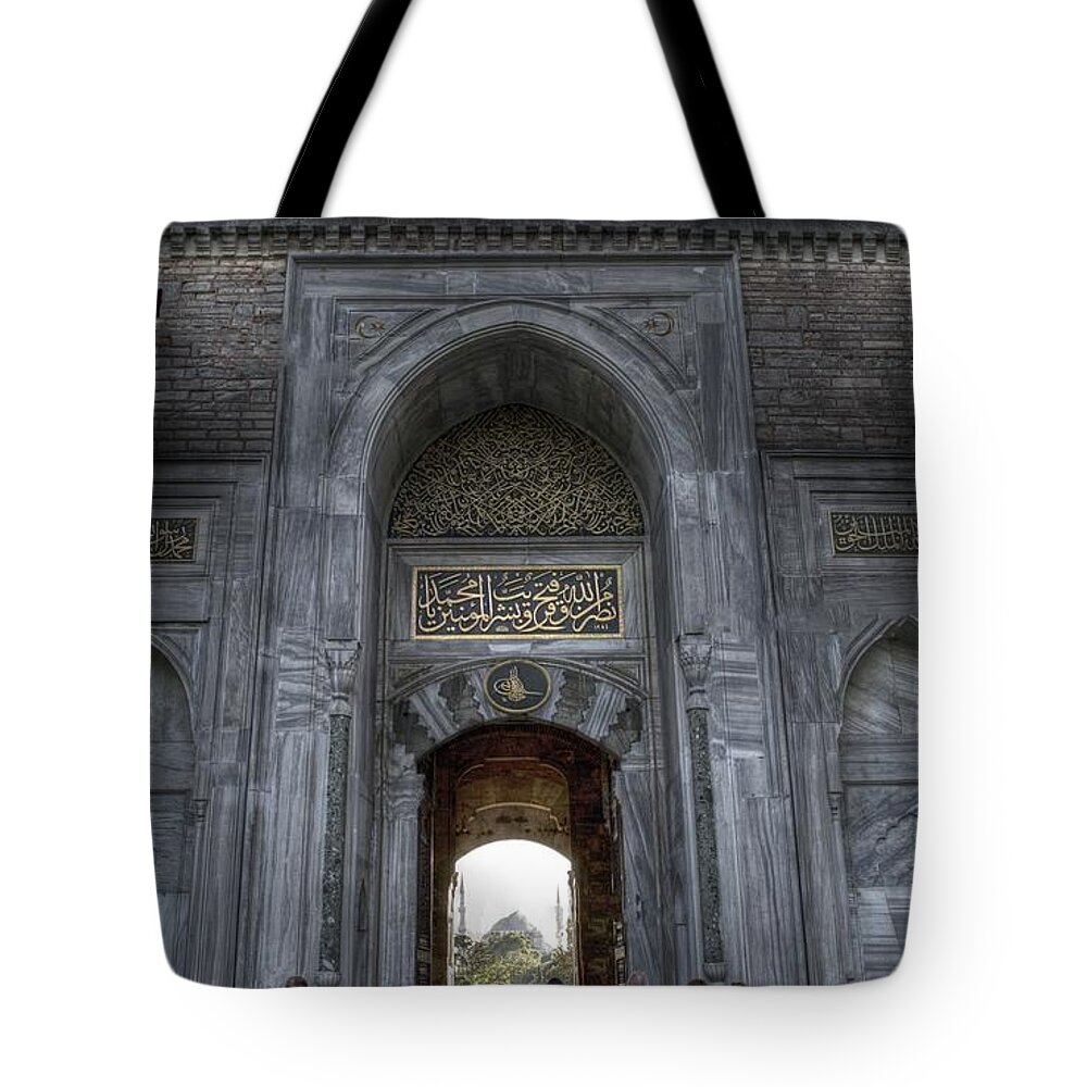 Mosque Tote Bag featuring the photograph Mosque by Jackie Russo
