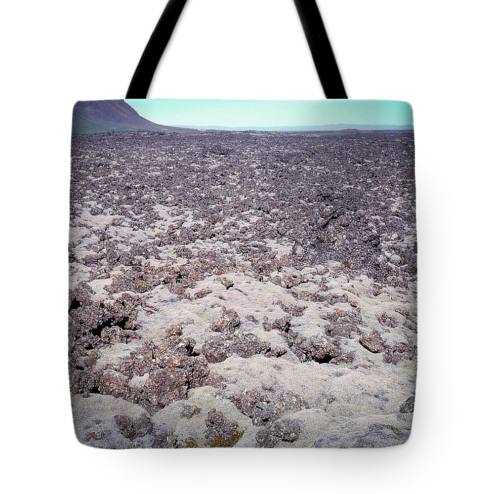 Moss Tote Bag featuring the photograph Moss-Covered Lava Flow, Iceland by Richard Goldman