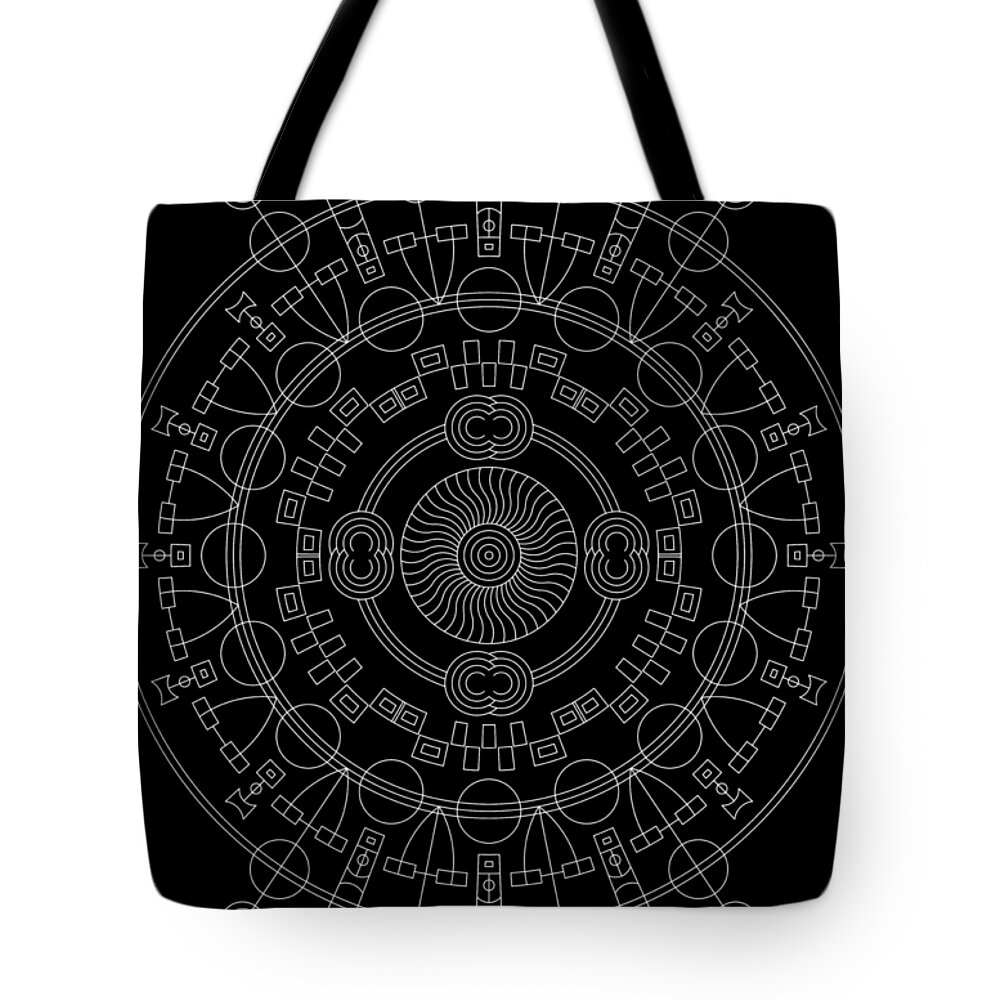 Relief Tote Bag featuring the digital art Mother Inverse by DB Artist