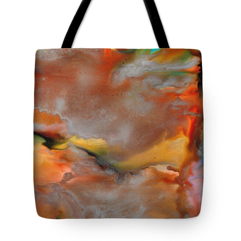 Abstract Tote Bag featuring the painting Mother Nature by Eli Tynan