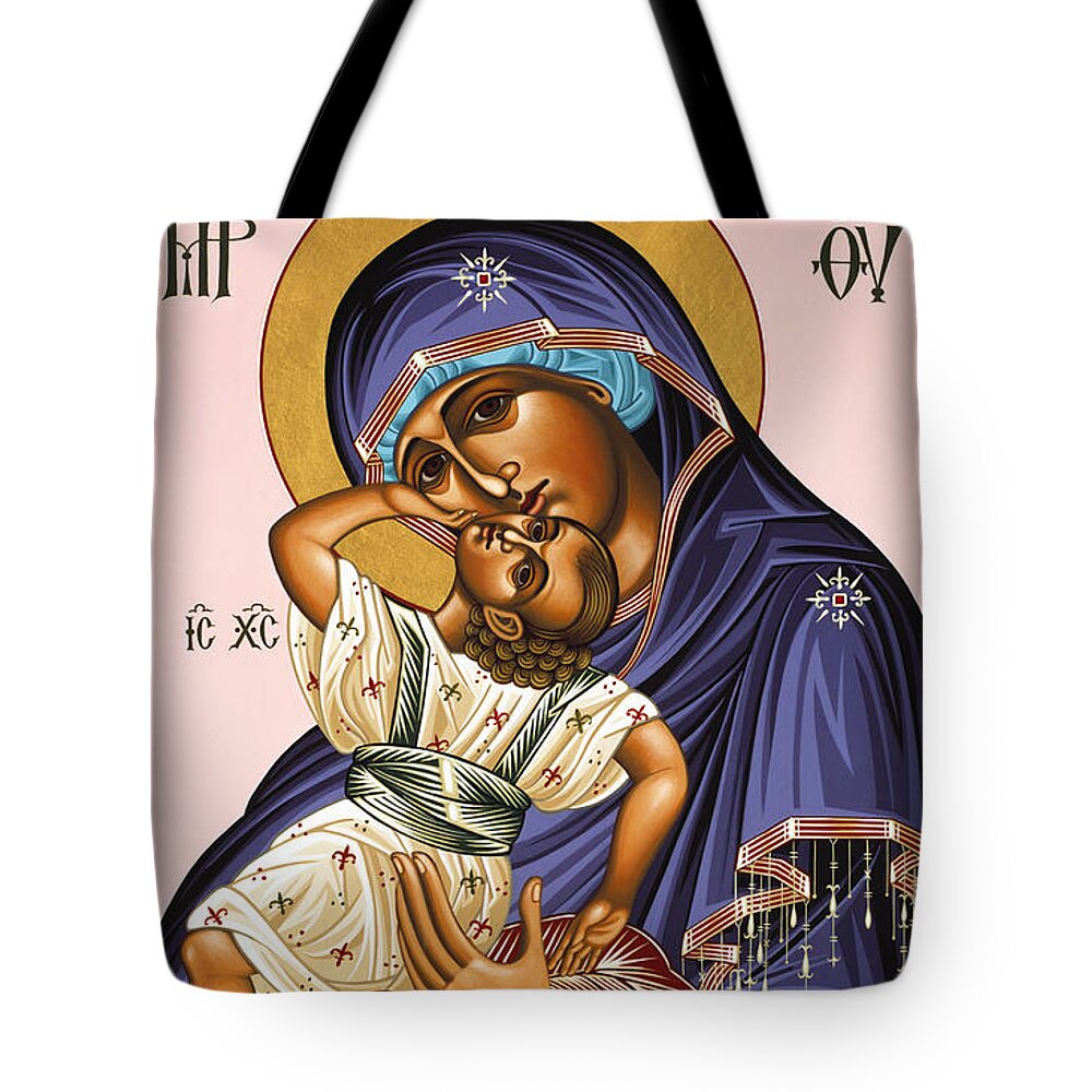 Mother Of God Rejoicing Tote Bag featuring the painting Mother of God Rejoicing 055 by William Hart McNichols