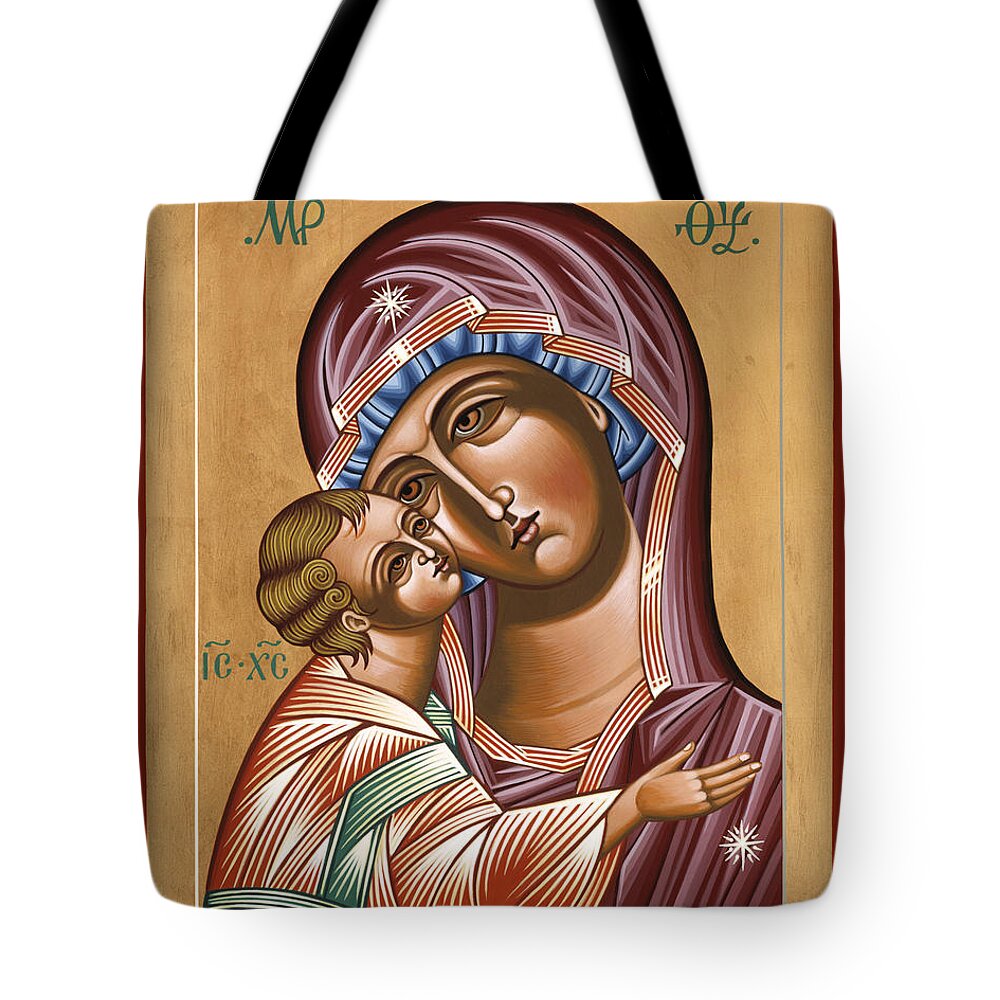 Mother Of God St Igor Icon Tote Bag featuring the painting Mother of God St Igor Icon 121 by William Hart McNichols