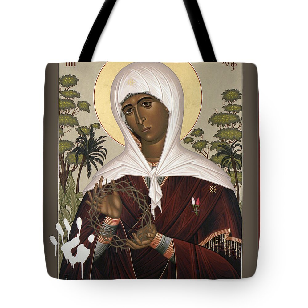 Mother Of The Disappeared Tote Bag featuring the painting Mother of the Disappeared - RLMOD by Br Robert Lentz OFM