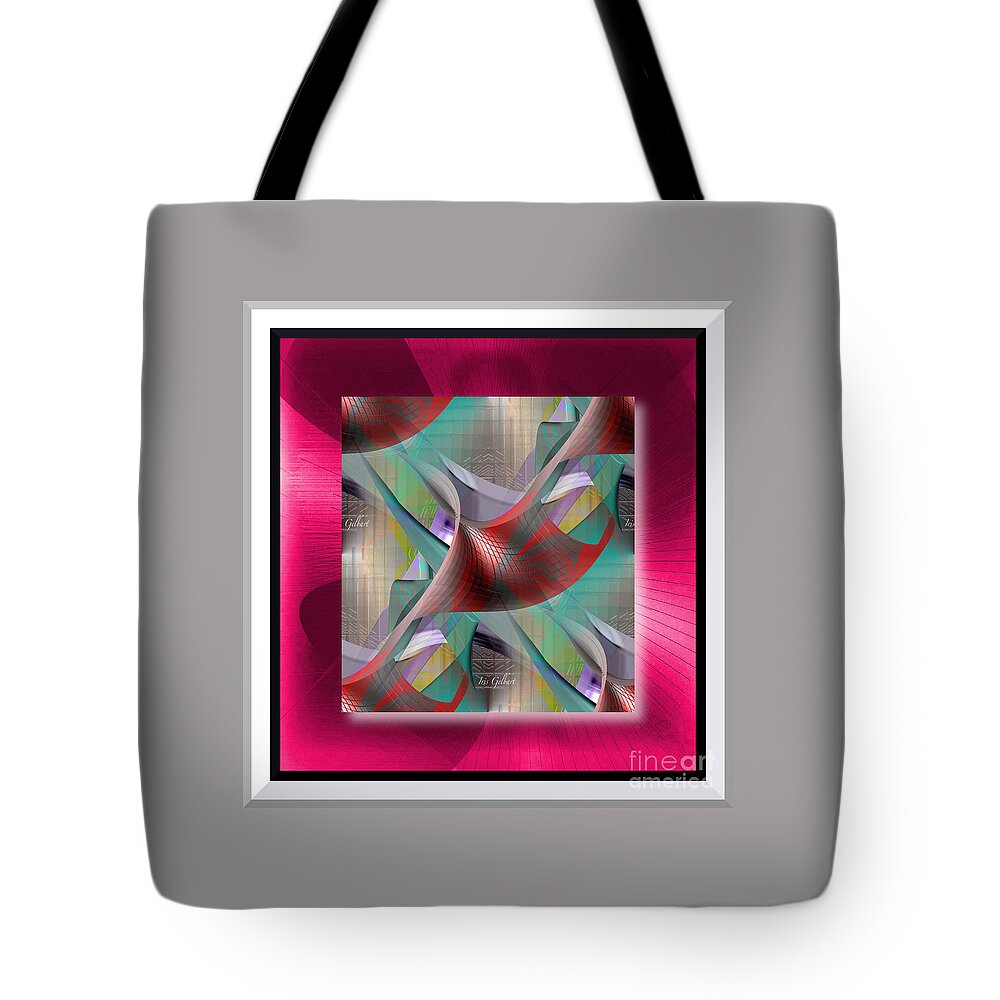 Abstract Tote Bag featuring the digital art Motif #2 by Iris Gelbart
