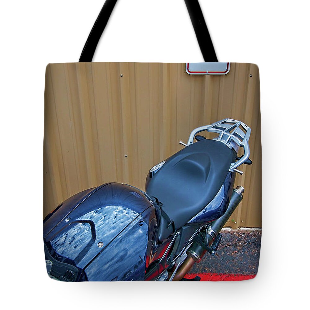 Motorcycle Privilege Tote Bag featuring the photograph Motorcycle Privilege by Britt Runyon