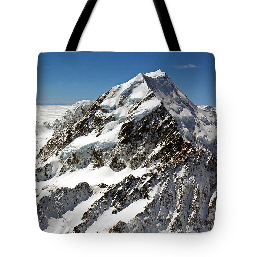 Mount Tote Bag featuring the photograph Mount Cook and the Hooker Glacier by Nicholas Blackwell