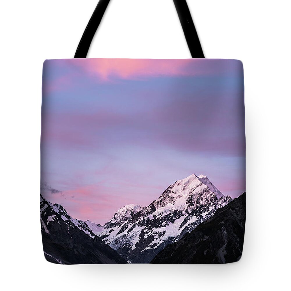 Mt Cook Tote Bag featuring the photograph Mount Cook Sunset by Racheal Christian