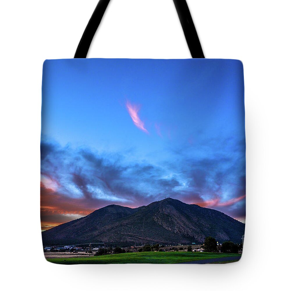 Flagstaff Tote Bag featuring the photograph Mount Elden AZ by David Meznarich