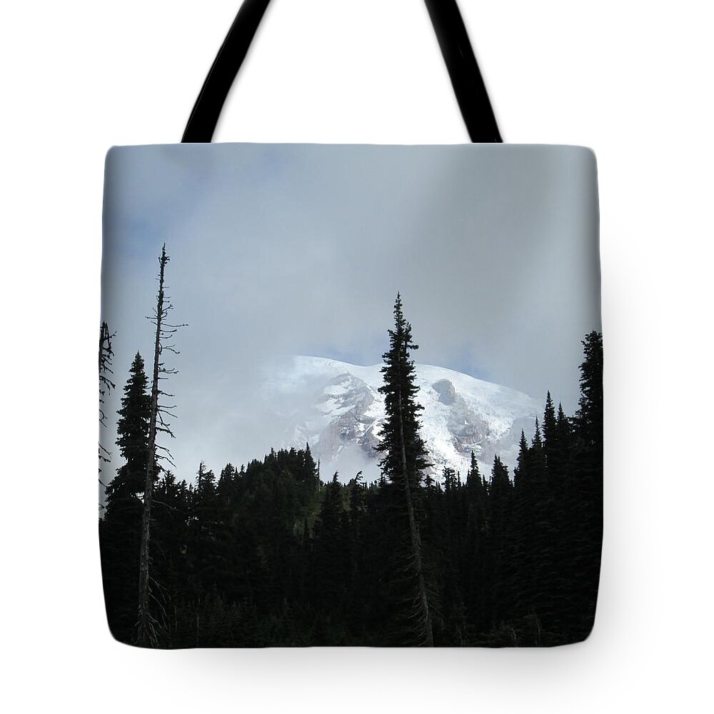 Mount Rainier Tote Bag featuring the photograph Mount Rainier by John Mathews