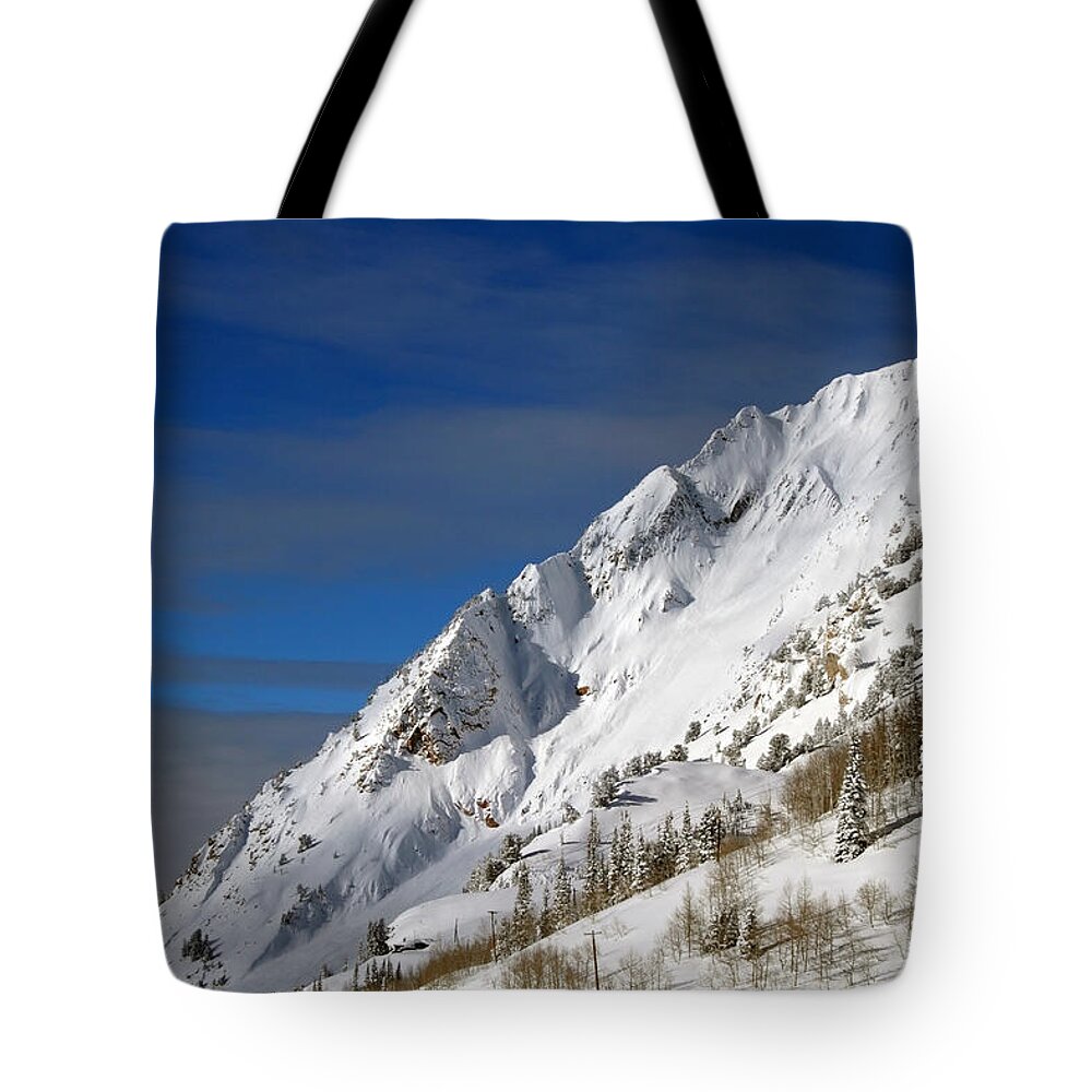 Landscape Tote Bag featuring the photograph Mount Superior in Winter by Brett Pelletier