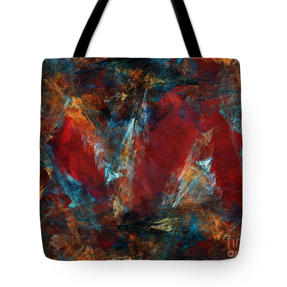 Mountain Tote Bag featuring the digital art Mountain Art by Justyna Jaszke JBJart