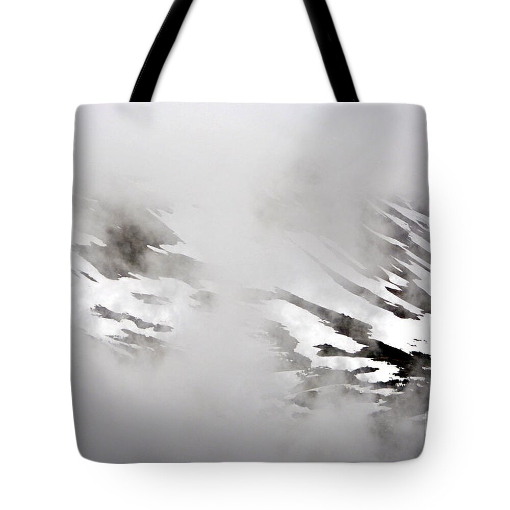 Alaska Tote Bag featuring the photograph Mountain Fog - Alaska by Lorenzo Cassina