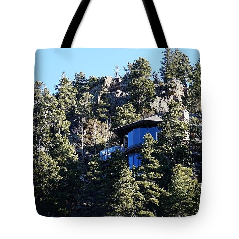 Architecture Tote Bag featuring the photograph Mountain Mansion by Dennis Boyd