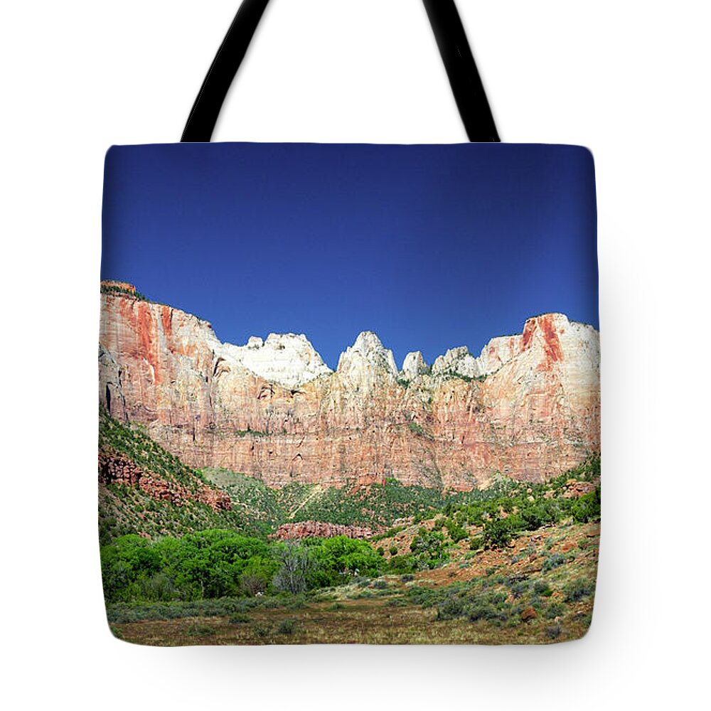  Tote Bag featuring the photograph Mountain Peaks by Hugh Walker