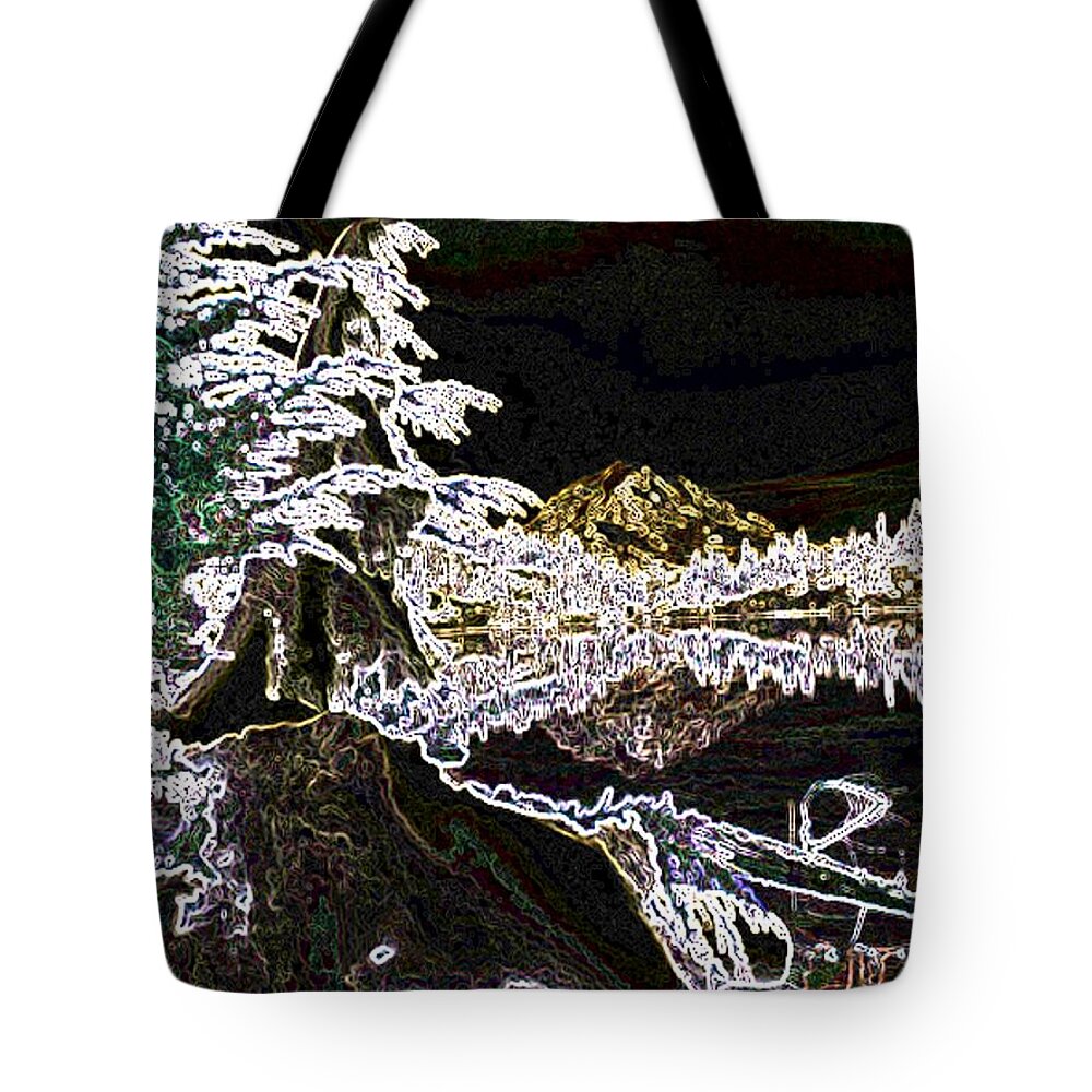 Mount Rainier Tote Bag featuring the photograph Mountain Reflects by Tim Allen