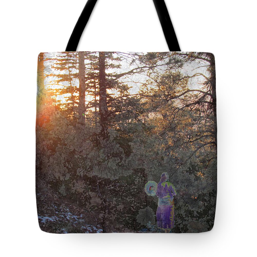 Mountain Scene Tote Bag featuring the photograph Mountain Spirits by Feather Redfox