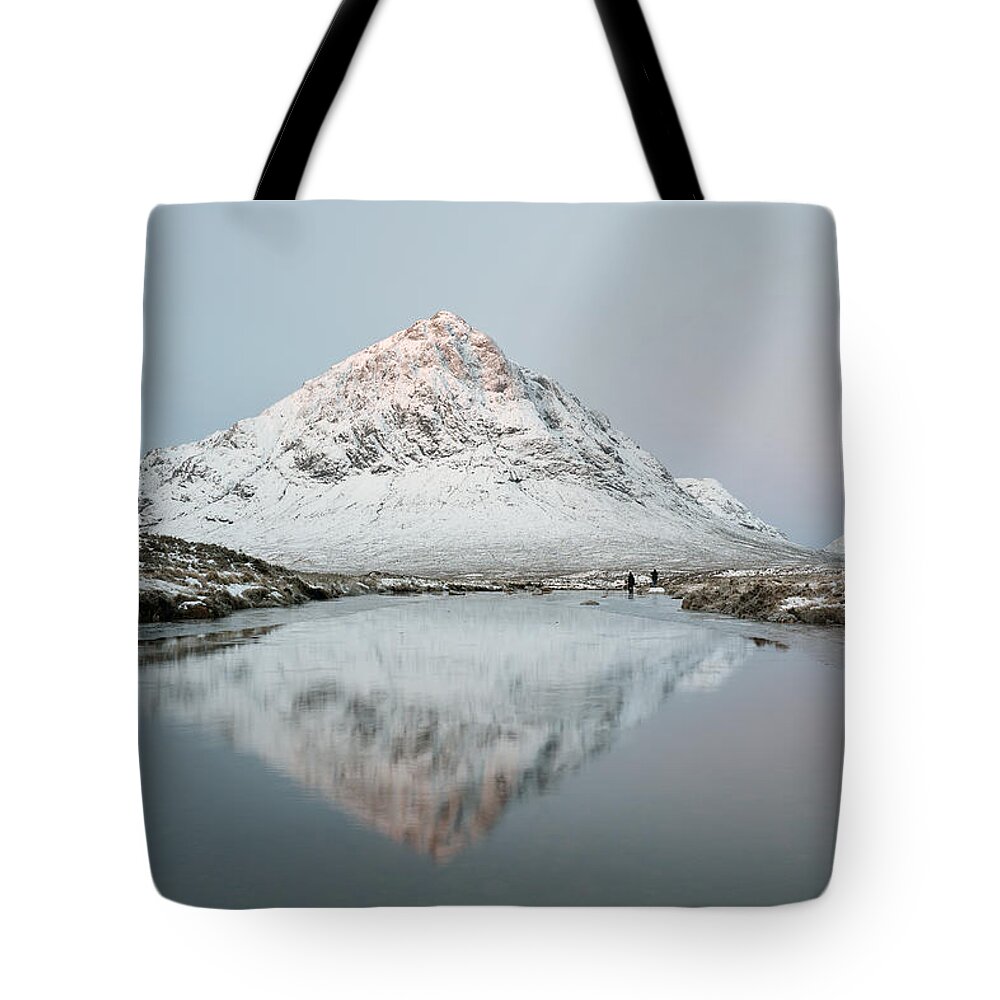 The Buachaille Tote Bag featuring the photograph Mountain Sunrise by Grant Glendinning