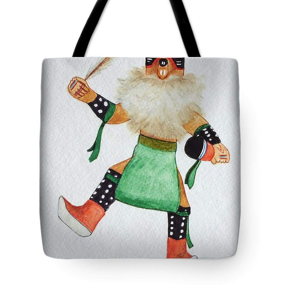 Mouse Tote Bag featuring the mixed media Mouse by Mary Rogers