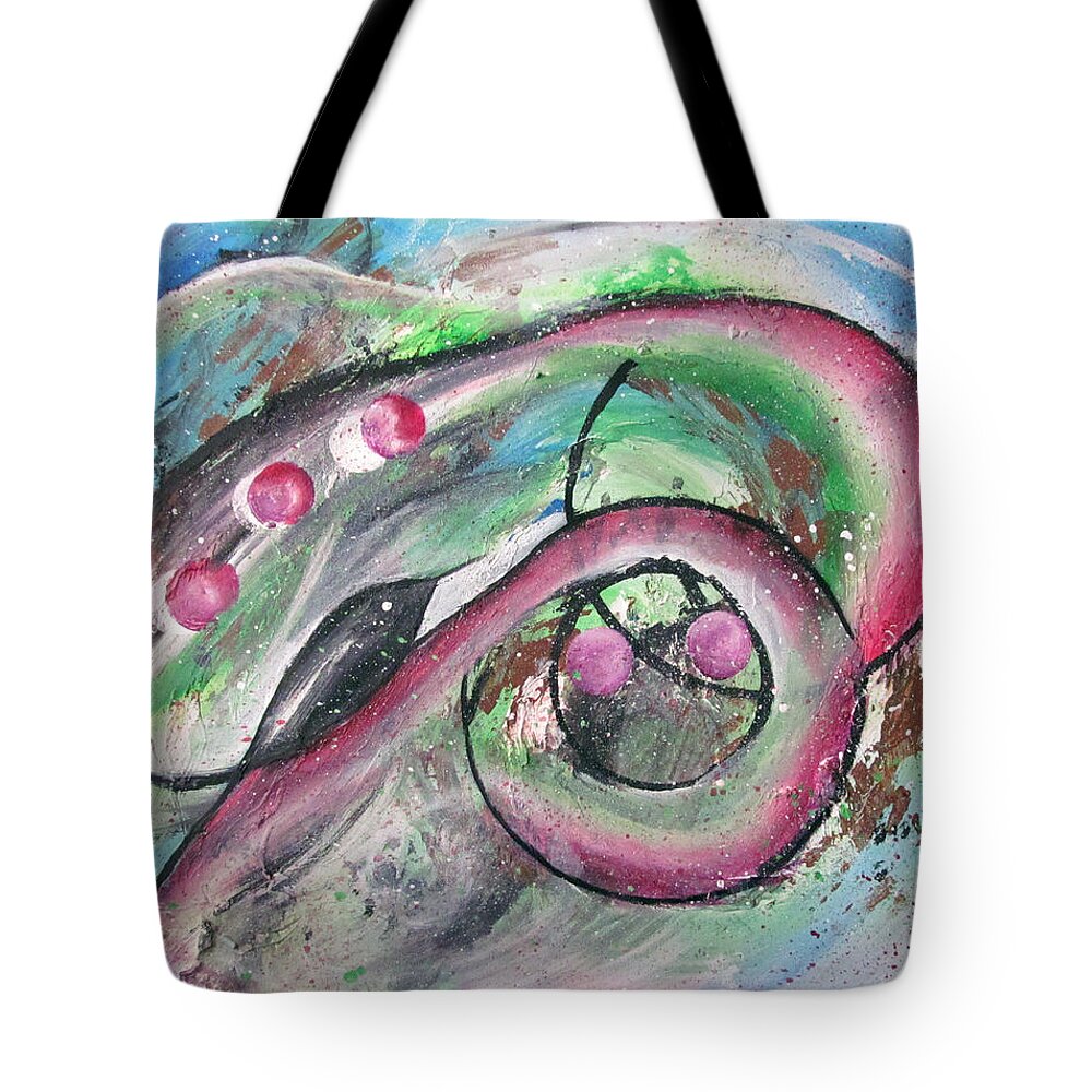Movement Tote Bag featuring the painting Movement by Luis F Rodriguez